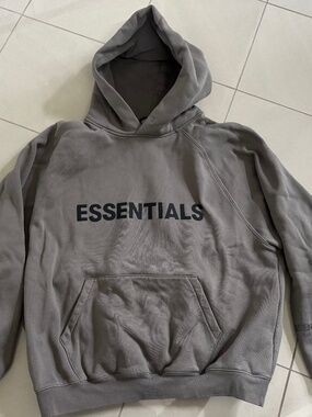 Fear of God Essentials Hoodie - light brown-size medium